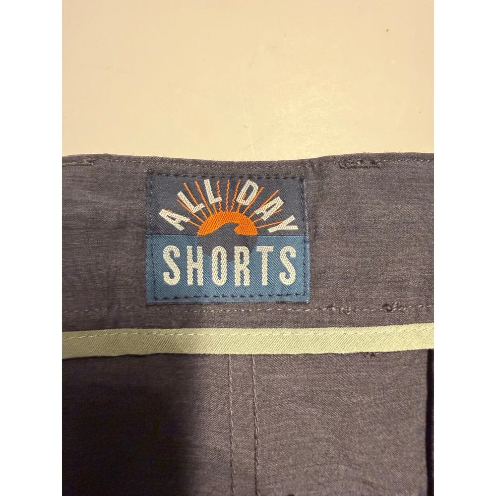 Faherty All Day Shorts Mens 40 Charcoal Gray Heather Hybrid Stretch MSC0013